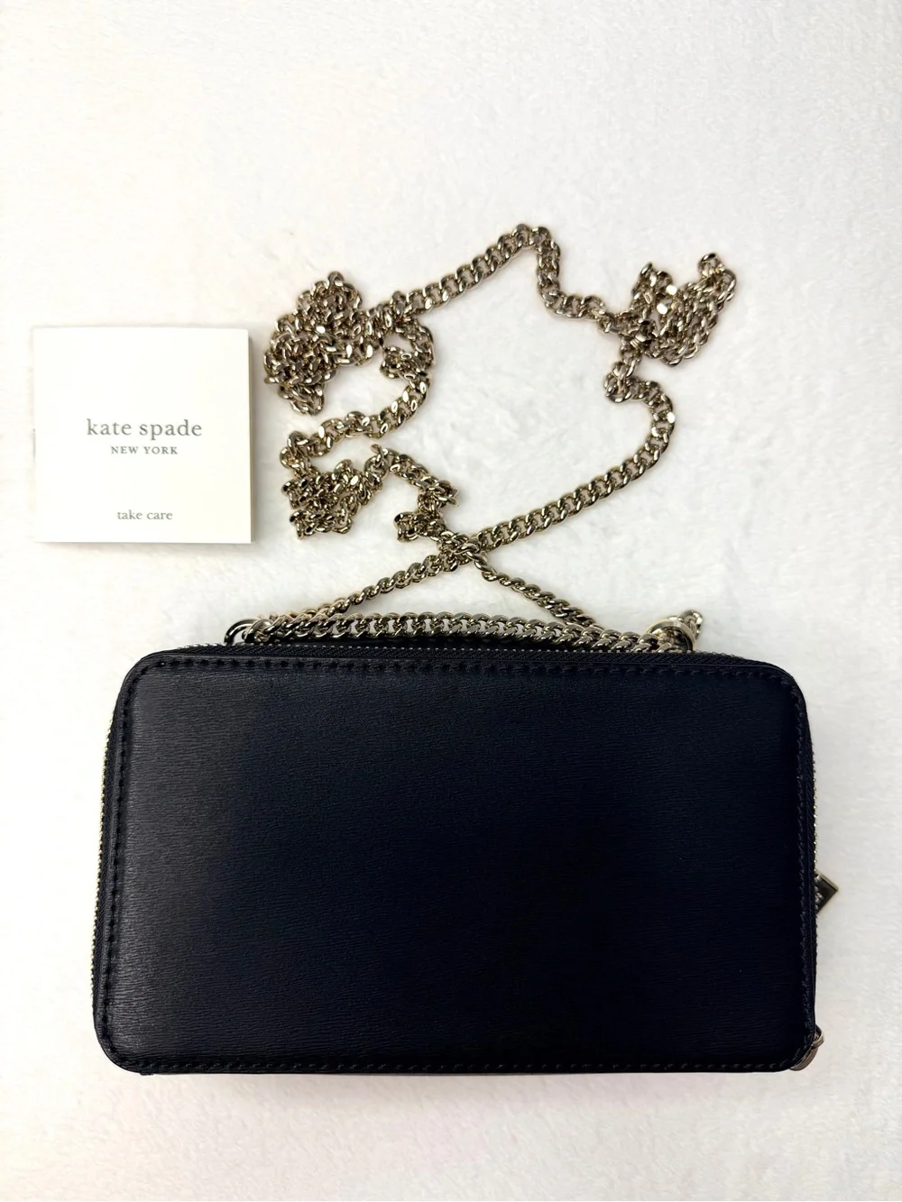 Kate Spade New York Staci Dual Zip Around Crossbody Leather Bag - Black New